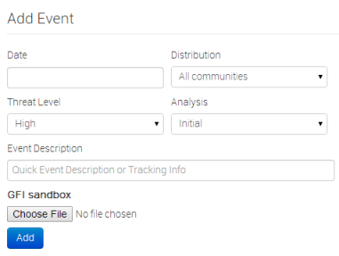 Fill this form out to create a skeleton event, before proceeding to populate it with attributes and attachments.